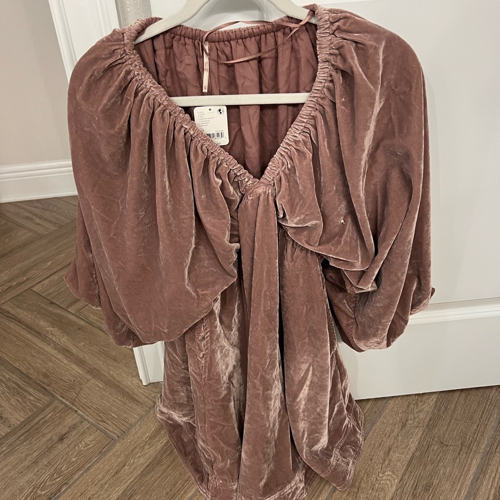 Free people Portia velvet mini dress
